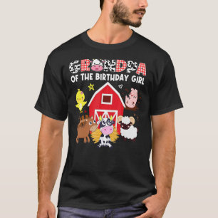 Grandpa Cow Farming Birthday Girl Barnyard Family T-Shirt