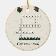 Grandpa Crossword Letter Tiles Holly Year