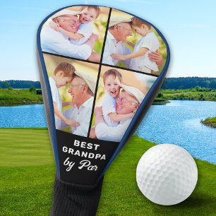 GRANDPA Custom 4 Photo Collage Cute Golfer Driver  Golf Head Cover