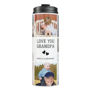 Grandpa Custom Photo Collage Thermal Tumbler