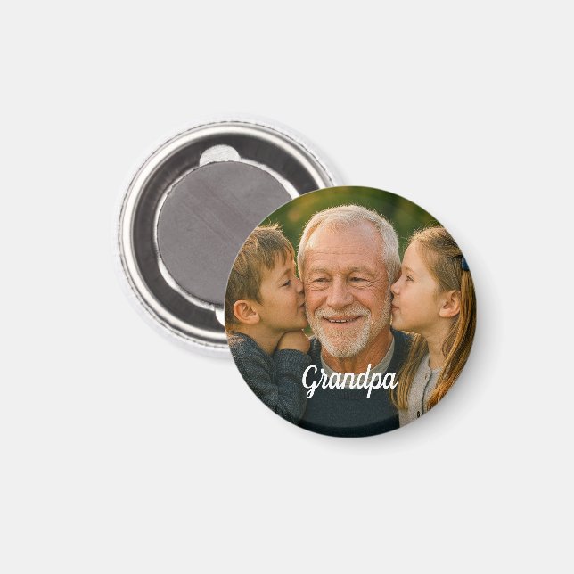  grandpa  custom photo  magnet (Front/Back)