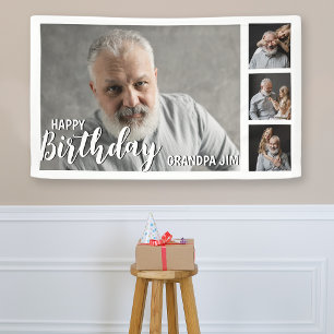 Grandpa Customised Photo Collage Banner