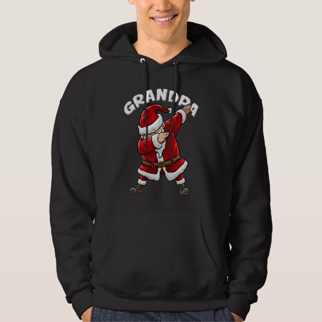 Grandpa Dabbing Santa Matching Family Group  Chris Hoodie (Front)