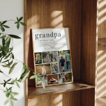 Grandpa Definition | 8 Photo Collage Poster<br><div class="desc">Modern 8 photo collage. Featuring a sweet definition of what a Grandpa is with room for custom message, names and/or year. These are Father’s Day gifts that are perfect for any dad. A gift that he will treasure for a lifetime! Can be customised for any moniker - papa, pépé, grandad,...</div>