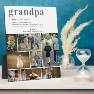 Grandpa Definition 8 Photo Personalised Plaque