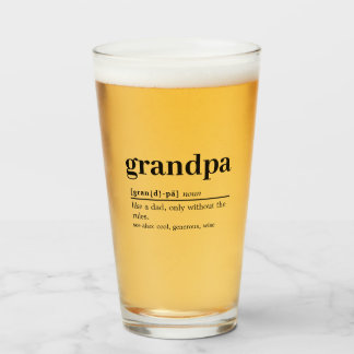 Grandpa Definition Beer Glass