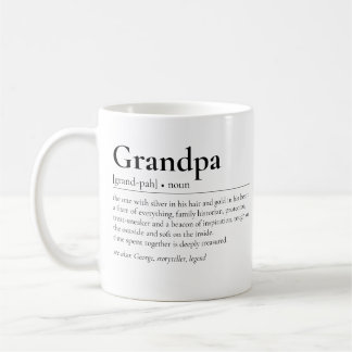 Grandpa Definition Modern Grandfather Grandad Coffee Mug