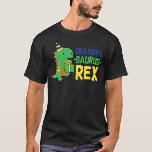 Grandpa Dinosaur Family Matching Dinosaur Birthday T-Shirt