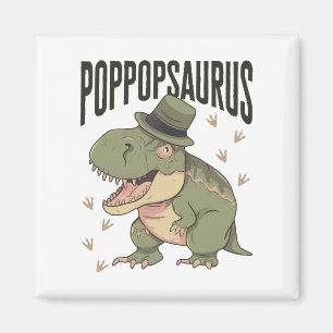 Grandpa Dinosaur Father's Day Poppopsaurus Magnet