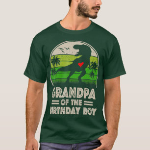Grandpa Dinosaur of the Birthday Boy Matching Fami T-Shirt
