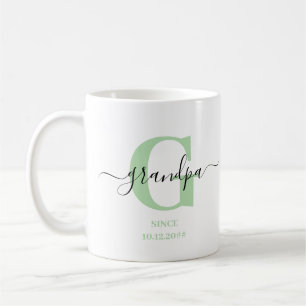 Grandpa Elegant Script Monogram Coffee Mug