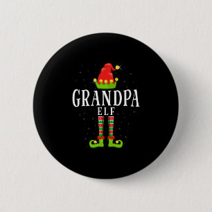 Grandpa elf christmas matching xmas pajama 6 cm round badge