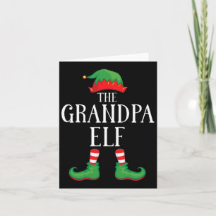 Grandpa Elf Matching Group Xmas Funny Family Chris Card