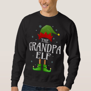 Grandpa Elf Xmas Matching Family Christmas Grandpa Sweatshirt