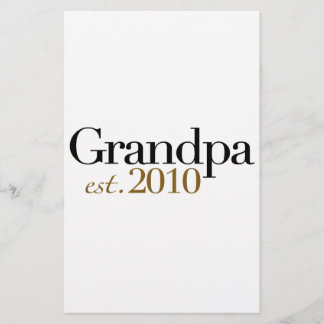 Grandpa Est 2010 Stationery