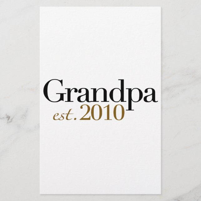 Grandpa Est 2010 Stationery (Front)