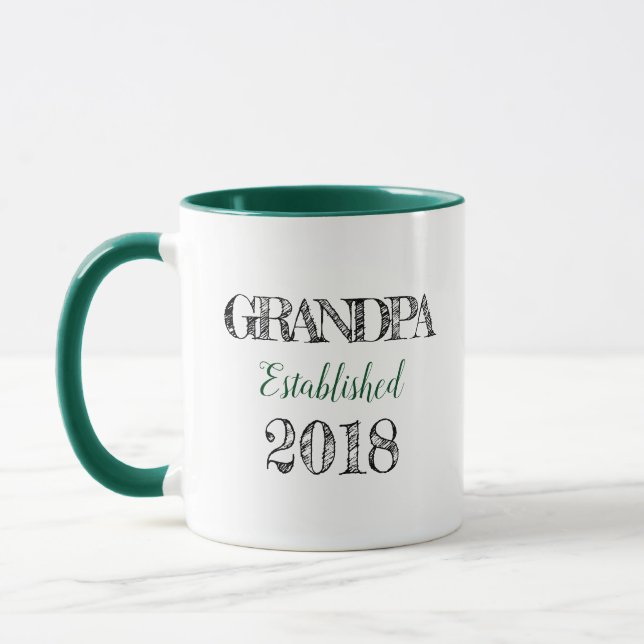 Grandpa Est. 2018 Gift Mug (Left)
