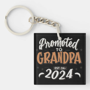 grandpa est 2024, Promoted To Grandpa Est. 2024 Key Ring
