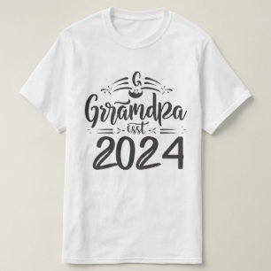 grandpa est 2024, Promoted To Grandpa Est. 2024 T-Shirt
