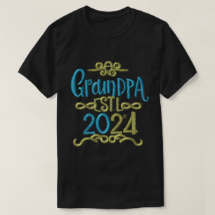 grandpa est 2024, Promoted To Grandpa Est. 2024 T-Shirt