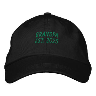 Grandpa Est. 2025 Embroidered Baseball Cap
