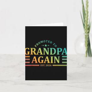 Grandpa Est 2026 First 1st Time Grandpa New Grandf Card