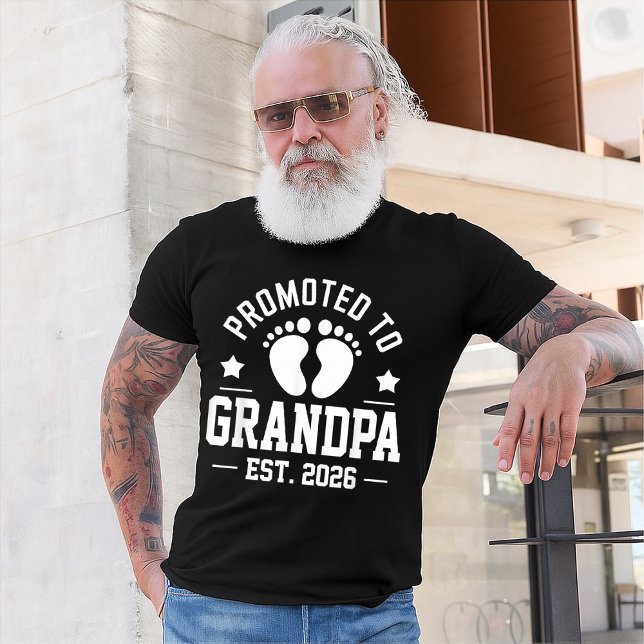 Grandpa Est. 2026, Pregnancy Announcement Grandpa T-Shirt (Creator Uploaded)