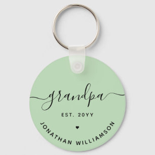 Grandpa Est Custom New Grandpa Gifts Key Ring