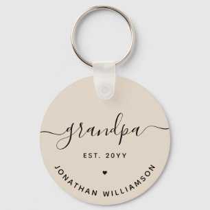 Grandpa Est Custom New Grandpa Gifts Key Ring
