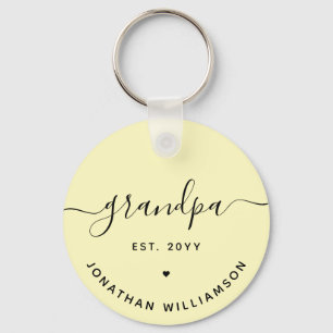Grandpa Est Custom New Grandpa Gifts Key Ring