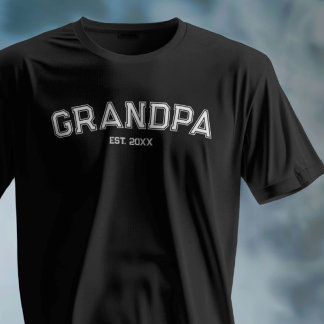 Grandpa Est. Custom Year Gift For Grandpa  T-Shirt