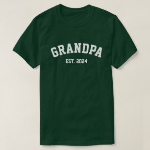 Grandpa Est. Date, Personalised New Grandfather T-Shirt