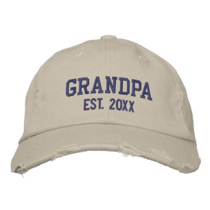 Grandpa Est Established Personalised Embroidered Hat