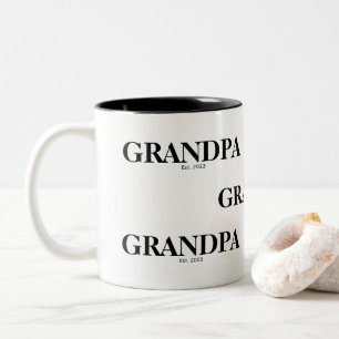 Grandpa Est Modern  Two-Tone Coffee Mug