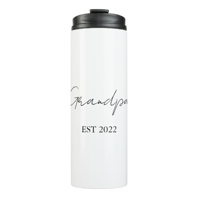 Grandpa Est. [Year] – Custom Gift for Grandfathers Thermal Tumbler (Front)