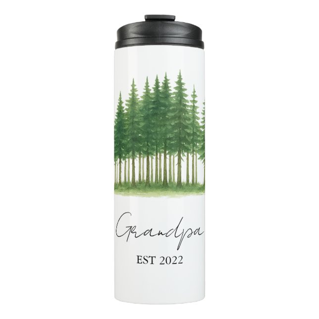 Grandpa Est. [Year] – Custom Gift for Grandfathers Thermal Tumbler (Front)