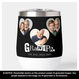 Grandpa Established 3 Photo Gift For Grandfather