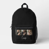 Grandpa Established Black 3 Photo Gift 