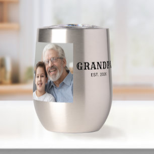 Grandpa Established Black Typography Photo