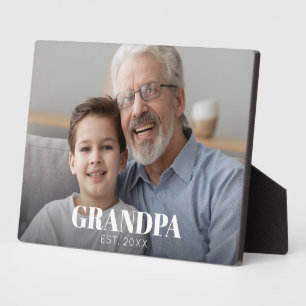 Grandpa Established Grandparents Day Photo Plaque