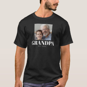 Grandpa Established Grandparents Day Photo T-Shirt