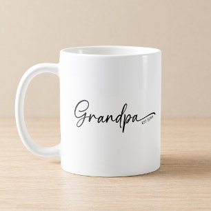 Grandpa Established Minimal Script Coffee Mug