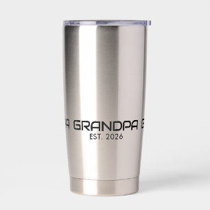 Grandpa Established New Grandad Gift  Insulated Tumbler