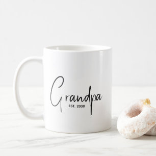 Grandpa Established New Grandpa Gift Coffee Mug