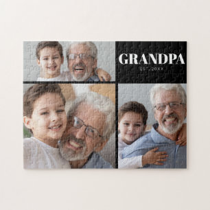 Grandpa Established Photo Grandparents Day Jigsaw Puzzle