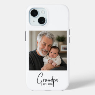 Grandpa Established Script Photo  iPhone 15 Case