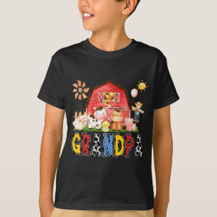 Grandpa Farm Cow Birthday Boy Matching Family Part T-Shirt