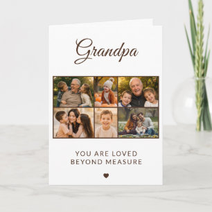 Grandpa Father's Day 6 Family Photo Card