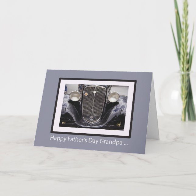 Grandpa Father's Day Classic Car Card (Front)