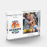 Grandpa Fathers Day Kids Photo Retro Golf Gag Block<br><div class="desc">Retro Best Dad By Par design you can customise for dad, stepfather, grandpa or any golf enthusiast who's also a dad. Perfect gift for the best father, step daddy or grandfather ever who loves club sports or golfing. The text "BEST DAD BY PAR" can be customised with any dad moniker...</div>
